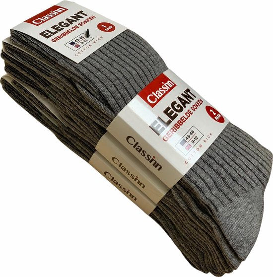 Classinn® Elegant geribbelde Heren sokken- 6 paar