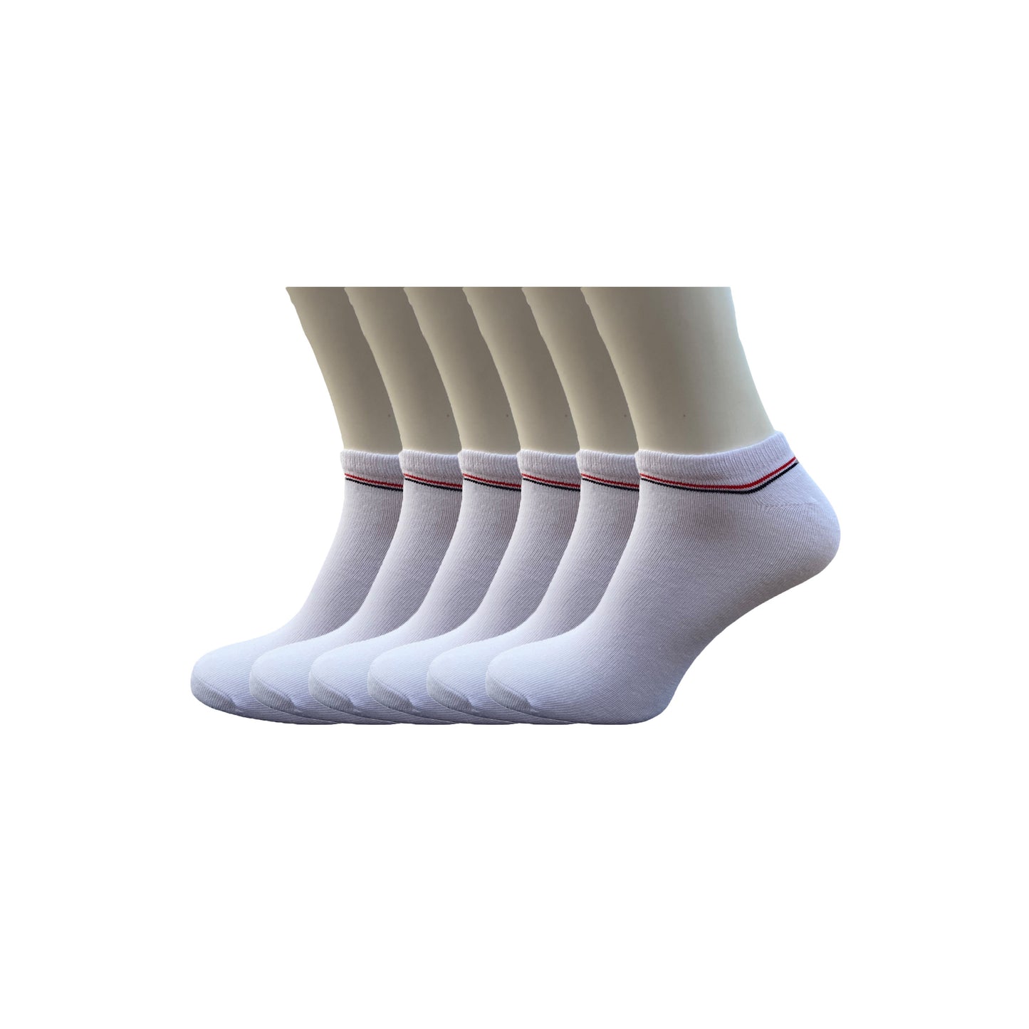 Classinn® Essentials Sneaker sokken 36-41 - 6 paar - dames sport enkelsokken wit - Classinn