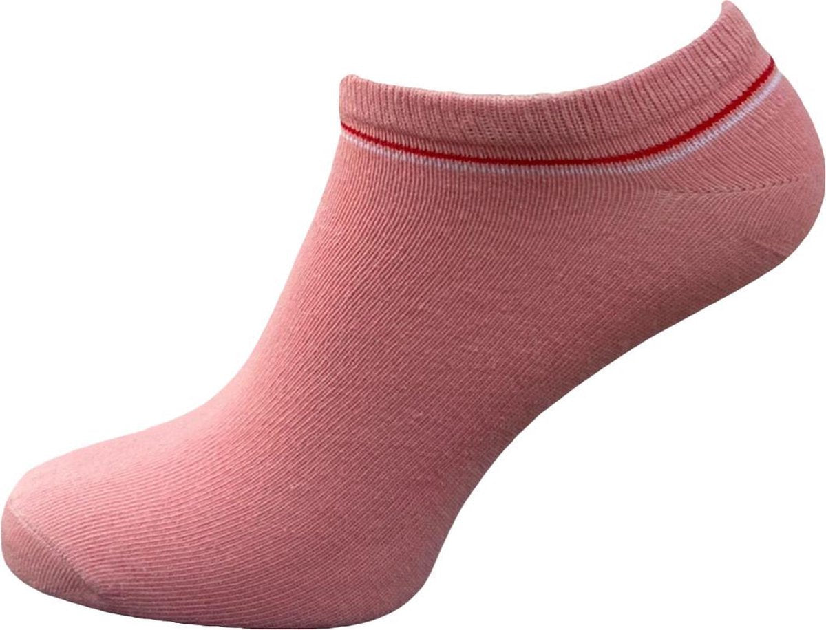 Classinn® Essentials Sneaker sokken rose 36-41 - 6 paar - dames sport enkelsokken roze - Classinn