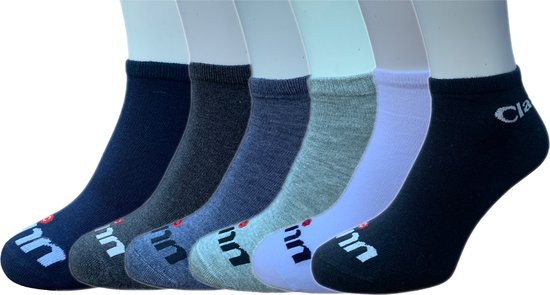 Classinn Low inn sneaker enkelsokken katoen 12 Paar   Maat 43-46 met logo - Classinn