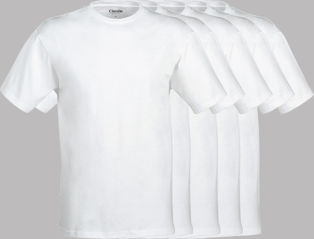 Classinn® Basic T-SHIRT rond hals marine  6 peices 