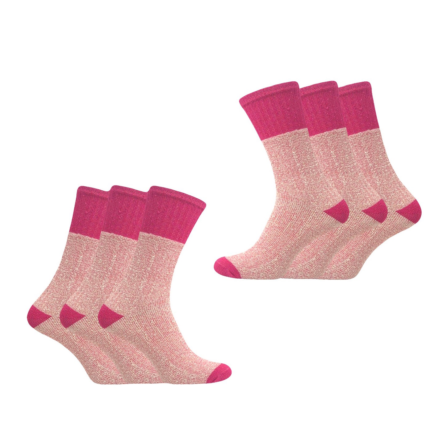 Classinn® Trango Valley Dames Thermosokken zonder elastiek - eenmaat 36 - 41 - Paars - 6 paar - Classinn