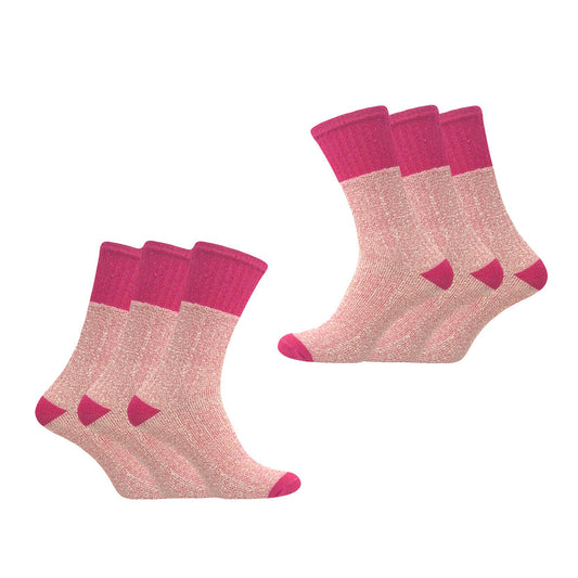 Classinn® Trango Valley Dames Thermosokken zonder elastiek - eenmaat 36 - 41 - Paars - 6 paar - Classinn